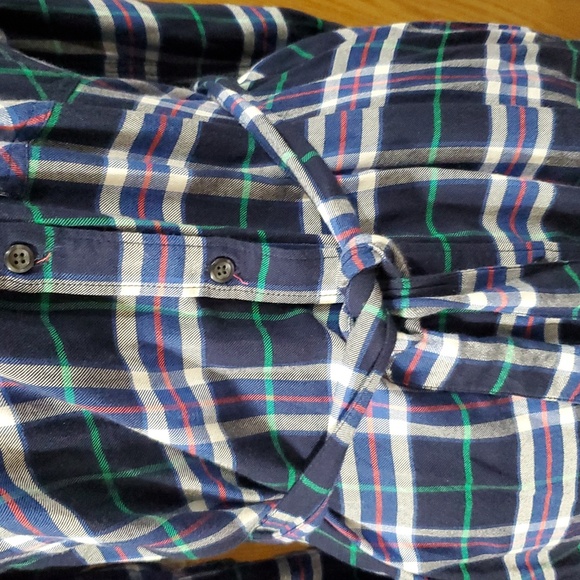 Gap X Pendleton Blue Plaid Shirt Dress - Picture 3 of 8